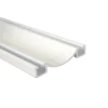 Rail bas alu pour placard coulissant - 2000mm - Laqué blanc