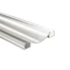 Rail bas alu pour placard coulissant - 3000mm - Inox Brossé