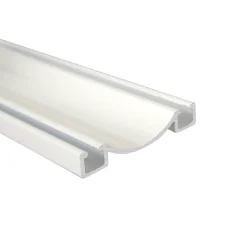 Rail bas alu pour placard coulissant - 3000mm - Laqué blanc