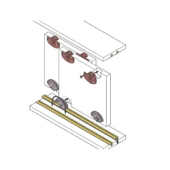 Rail de coulissant 3m nylon marron - KOBLENZ - 0310 14 M