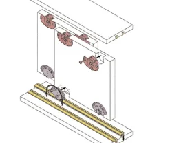 Rail de coulissant 3m nylon marron - KOBLENZ - 0310 14 M
