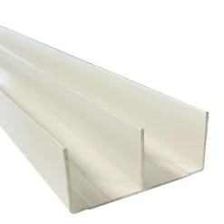 Rail haut alu pour placard coulissant - 3000mm - Laqué blanc