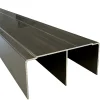 Rail haut alu pour placard coulissant - 3000mm - Inox Brossé