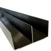 Rail haut alu pour placard coulissant - 3000mm - Poli Bronze