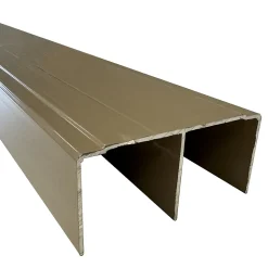 Rail haut alu pour placard coulissant - 3000mm - Taupe beige