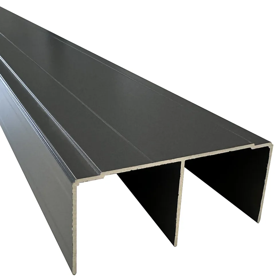 Rail haut alu pour placard coulissant - 3000mm - Gris ardoise