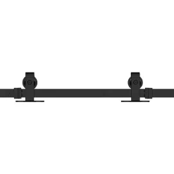 Rail porte coulissante - 2M - Porte en bois - Noir
