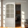 Rail porte coulissante - 2M - En applique - Porte en bois - Argent