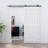 Rail porte coulissante - 2M - Apparent - Porte en bois - Noir