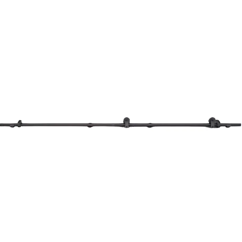 Rail porte coulissante - 2M - Apparent - Porte en bois - Noir