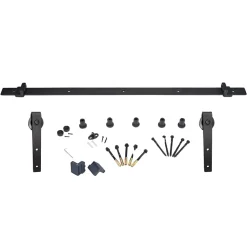 Rail porte coulissante - 2M - En applique - Porte en bois - Noir