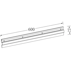 Rail porte-outils à visser noir mat GoodHome Rand L. 60 cm