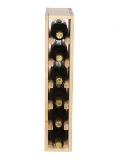 Range Bouteille En Bois Brut 6 Bouteilles /