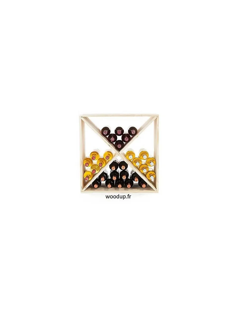 Range Bouteille Quatre Triangles En Pin Modulable Et Design /