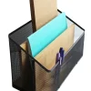Range courrier filaire en métal noir 2 compartiments
