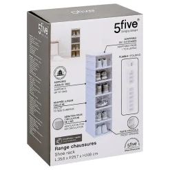 Range-chaussures Fold'n Box 6 paires blanc - Blanc- 5five
