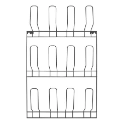 Range-chaussures mural pour 6 paires en métal gris 44 x 6 x 75 cm