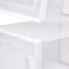 Rangement chaussures - Boites à chaussures - Grand format - Blanc et transparent - Lot de 12