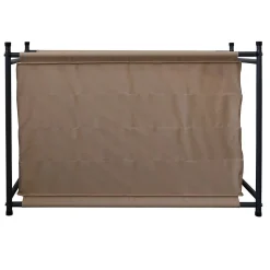 Rangement chaussures 16 Poches Beige Tissu Metal 65x82x35