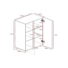 Rangement double portes TINY 100x120 cm Coloris blanc Design moderne