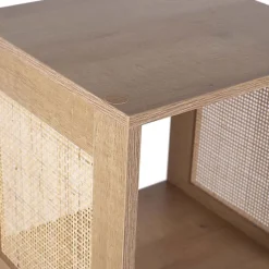 Rangement modulable cannage et bois Bali 3 cases