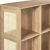 Rangement modulable cannage et bois Bali 9 cases