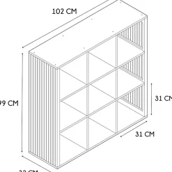 Rangement modulable en bois Klaus 9 cases