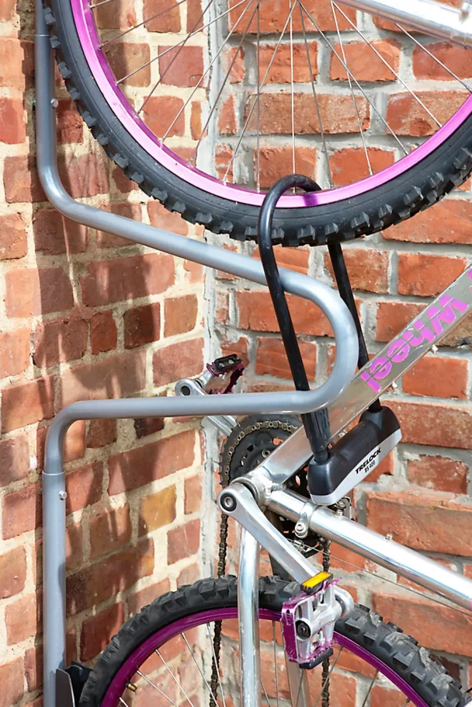Rangement mural antivol pour vélo H. 173,6 cm Mottez acier