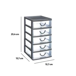 Rangement tour plastique 5 tiroirs Grand modèle - 5Five