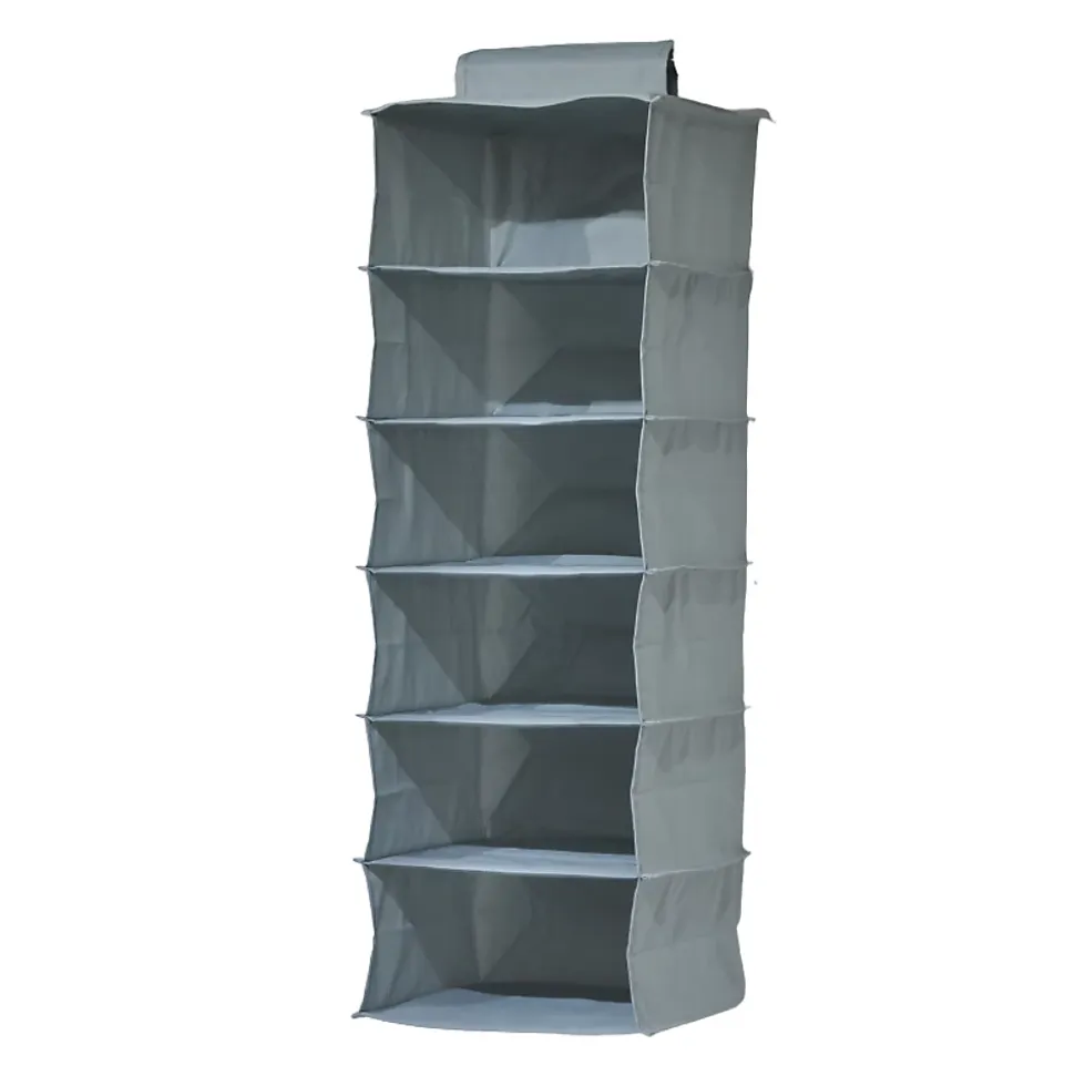 Range-pulls à suspendre 6 cases H. 90 cm x L. 30 cm Pratiks gris clair