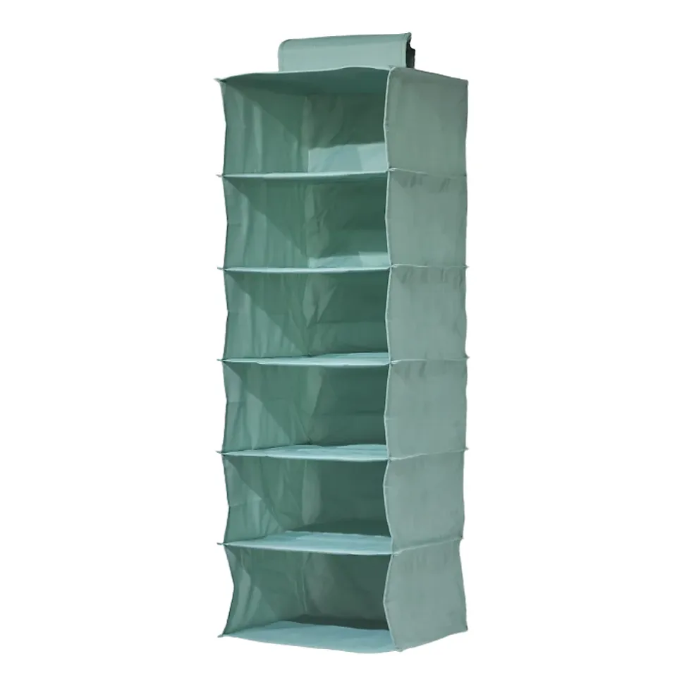 Range-pulls à suspendre 6 cases H. 90 cm x L. 30 cm Pratiks vert d'eau