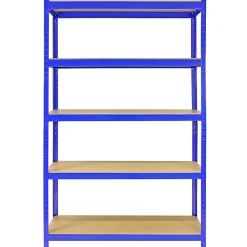 Rayonnage Bleu T-Rax de 120cm x 45cm x 180cm, en Acier et Sans Boulons