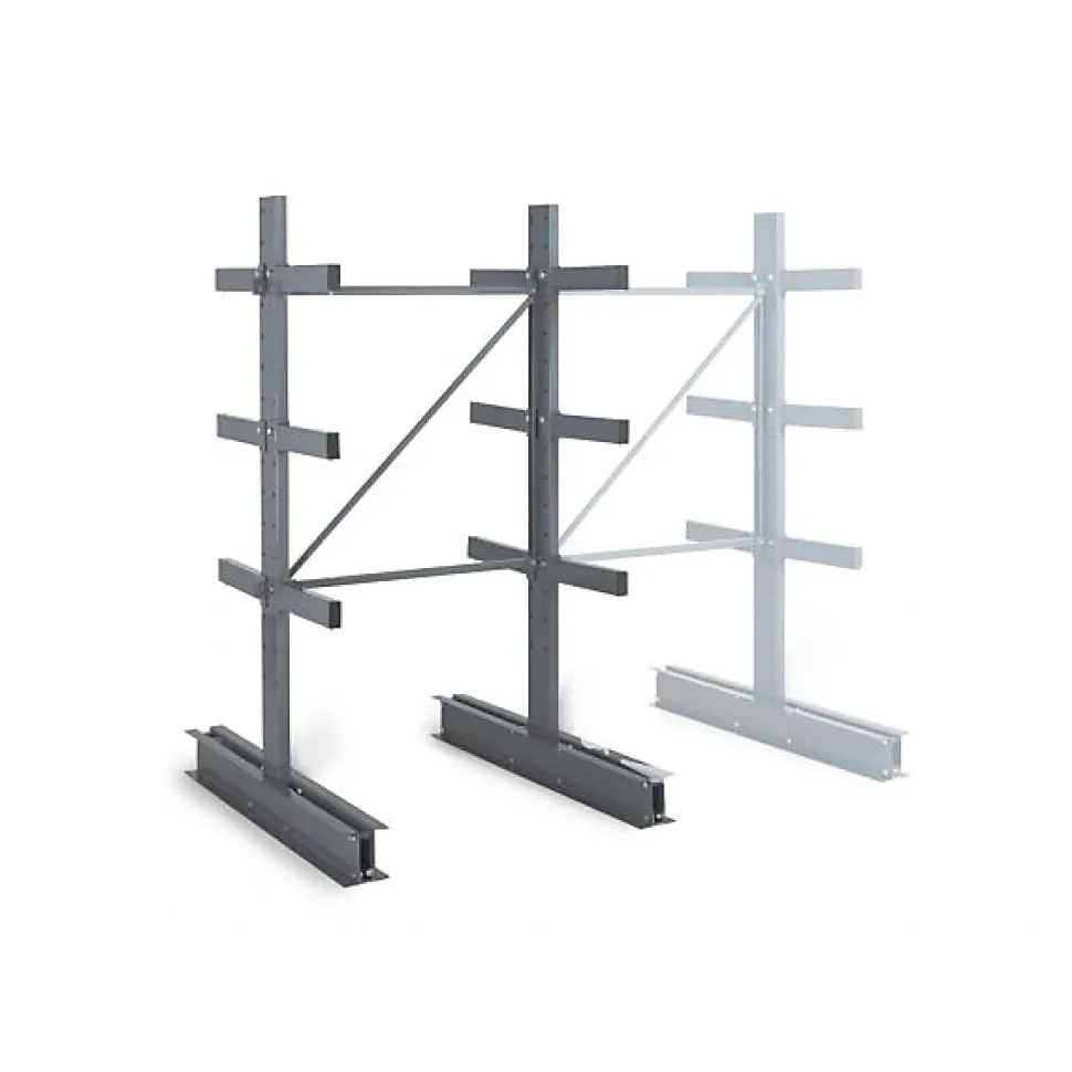 Rayonnage Cantilever léger 8 nvx 2 côtés H. 2m x L.1,5m x P.800
