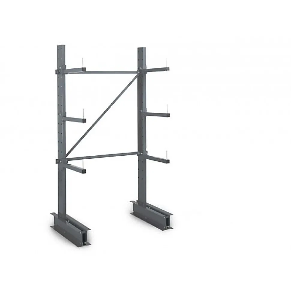 Rayonnage Cantilever léger 4 nvx 1 côté H.2m x L.1m x P.600
