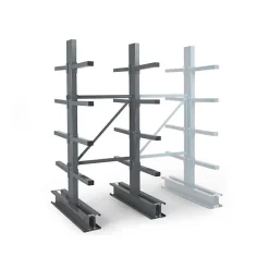 Rayonnage Cantilever Mi-lourd 10 nvx 2 côtés H. 2,5m x L.1m x P.1000