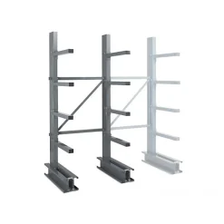 Rayonnage Cantilever Mi-lourd 5 nvx 1 côté H. 2,5m x L.1m x P.600