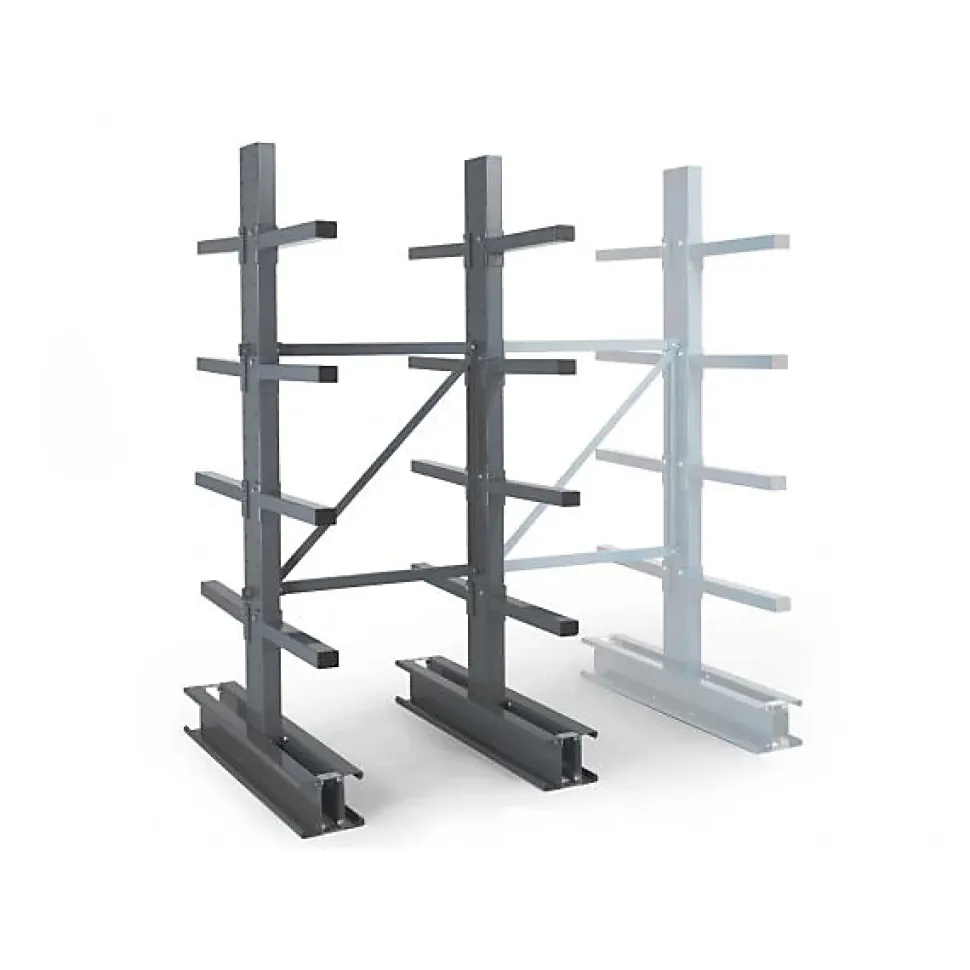 Rayonnage Cantilever Mi-lourd 10 nvx 2 côtés H. 2,5m x L.1m x P.700
