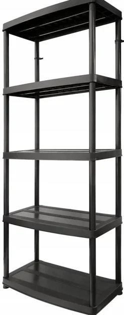 Rayonnage de rangement en plastique DRABEST, enfichable, renforcé, 250 kg, 1 pièce