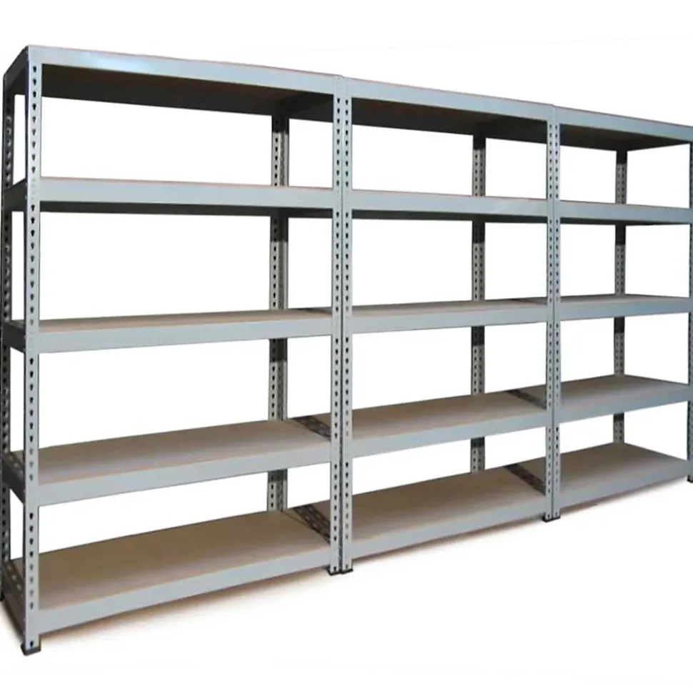 Rayonnage Q-Rax en Acier Sans Boulons Gris - 120cm x 182,5cm x 50cm
