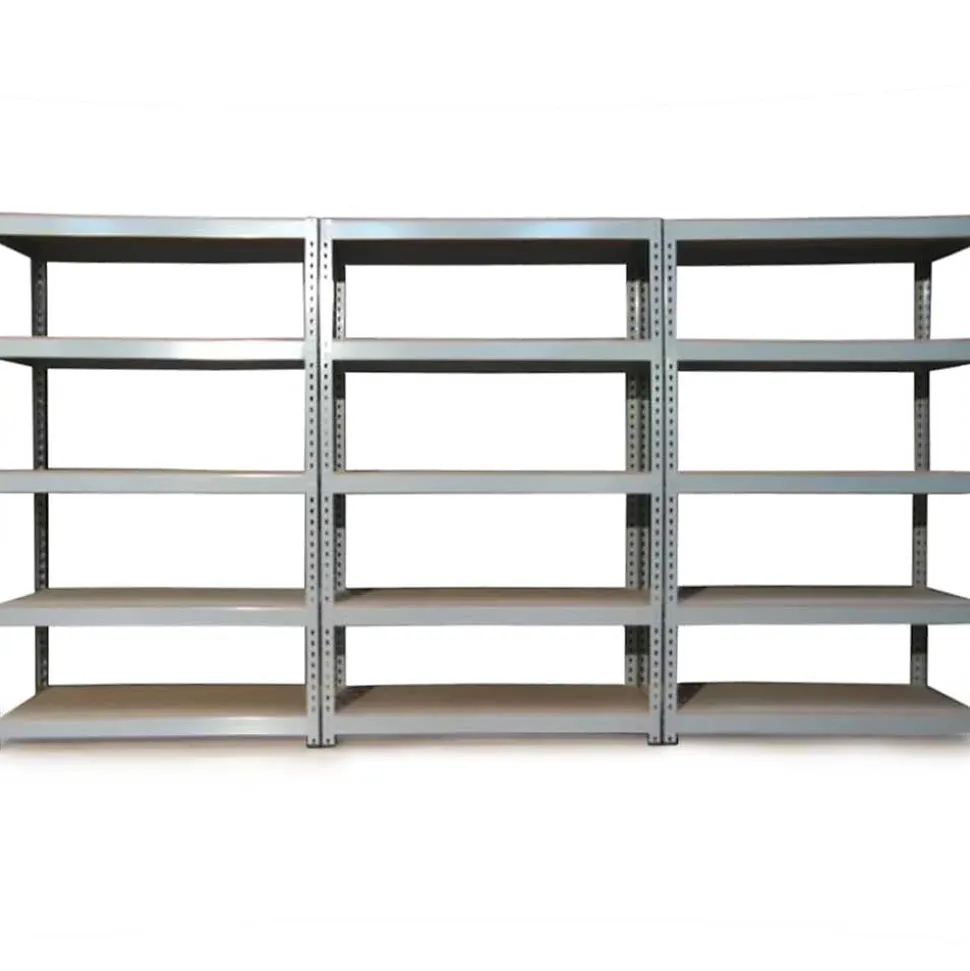 Rayonnage Q-Rax en Acier Sans Boulons Gris - 120cm x 182,5cm x 50cm