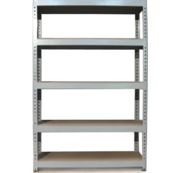 Rayonnage Q-Rax en Acier Sans Boulons Gris - 120cm x 182,5cm x 50cm