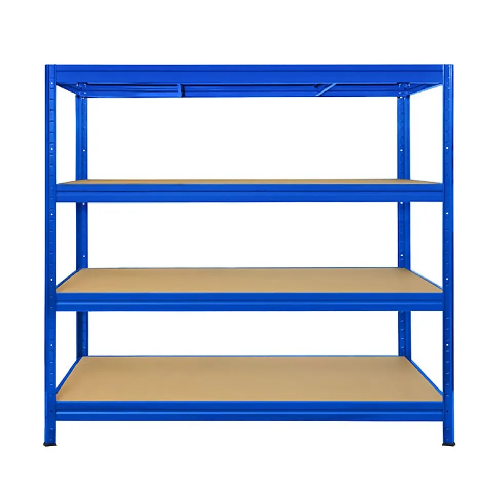 Rayonnage Étagère charge lourde Tôle d'acier 4 Étages Bleu 200 x 150 x 60 cm, Capacité de charge jusqu'à 1500 kg