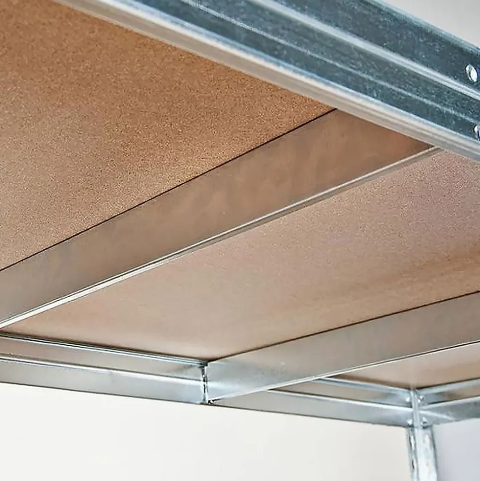 Rayonnage Étagère charge lourde Tôle d'acier 4 Étages Galvanisé 200 x 150 x 80 cm, Capacité de charge jusqu'à 1500 kg