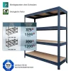Rayonnage Étagère charge lourde Tôle d'acier 4 Étages Gris 177 x 200 x 60 cm, Capacité de charge jusqu'à 1500 kg