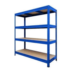 Rayonnage Étagère charge lourde Tôle d'acier 4 Étages Bleu 177 x 160 x 60 cm, Capacité de charge jusqu'à 1500 kg