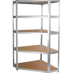 REGIO - Rayonnage d'angle industriel en métal - 90x40x180 - 5 étagères - Rayonnage de stockage