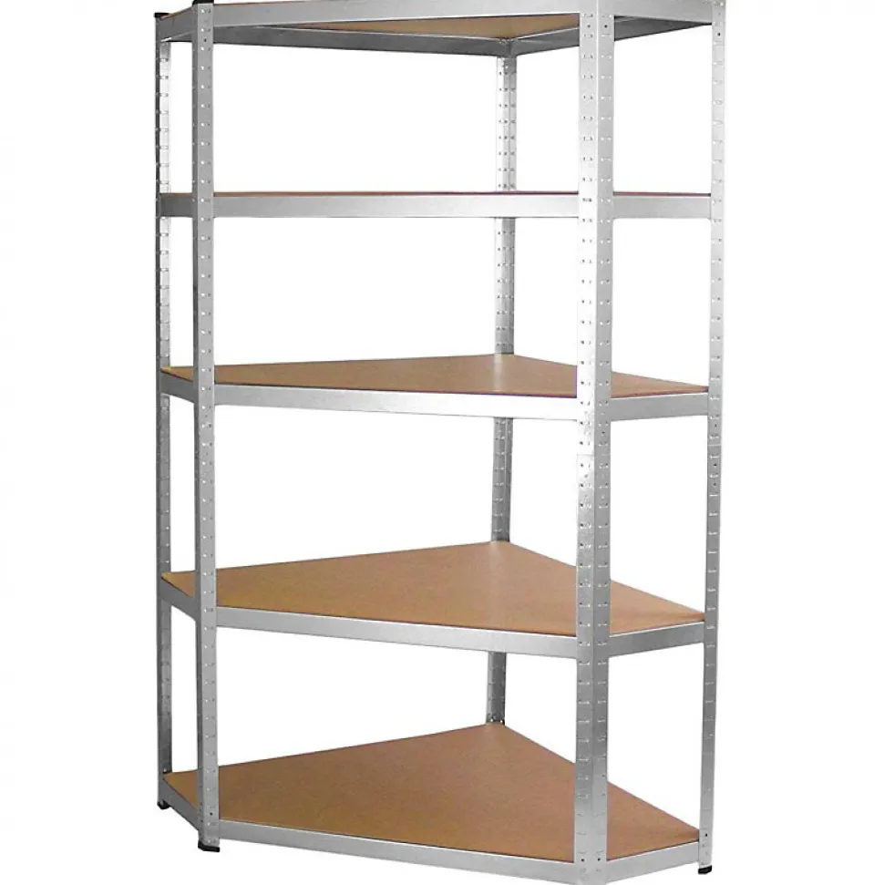 REGIO - Rayonnage d'angle industriel en métal - 90x40x180 - 5 étagères - Rayonnage de stockage