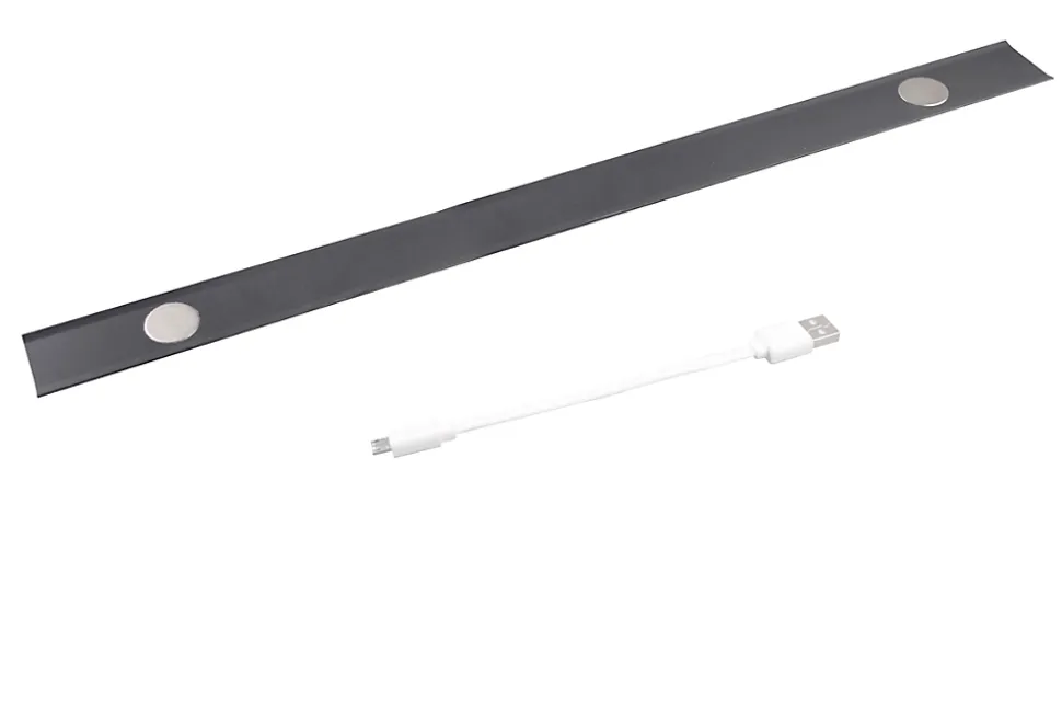 Réglette sous meuble Fiennes LED intégrée blanc neutre IP20 260lm 3.7W L.54xl.4,1xH.2cm noir GoodHome