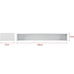 Réhausseur d'écran Flenserg 100 x 27 x 15 cm blanc en.casa