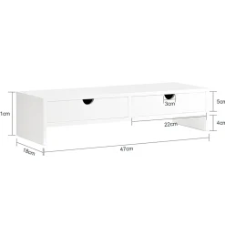 Réhausseur d'écran Support de Moniteur, Ordinateur Portable ou écran TV, BBF02-W, SoBuy